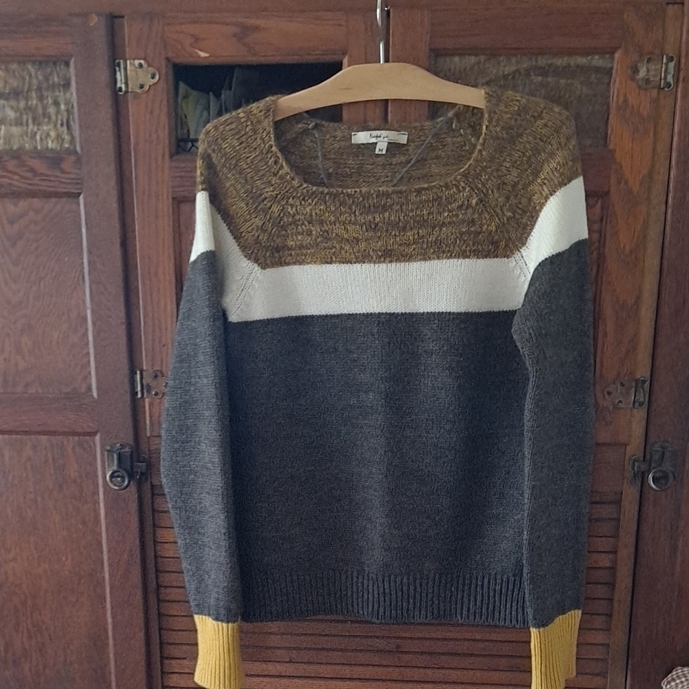 Colorblock Wool Blend Sweater
